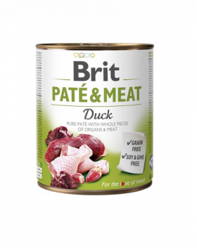 BRIT Pate&amp;Meat Duck 800 g pate pentru caini, cu rata