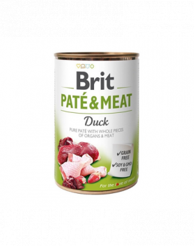 BRIT Pate&amp;Meat duck 400 g Hrana umeda caine, pateu rata