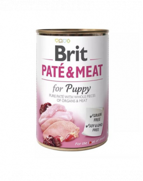 BRIT Pate&amp;Meat puppy 400 g Conserva pentru catei, pateu cu pasare