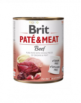 BRIT Pate&amp;Meat beef 800 g pate vita pentru caini