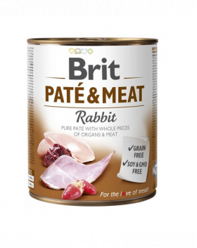 BRIT Pate&amp;Meat rabbit 800 g Conserva pentru caine, cu iepure