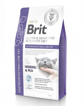 BRIT Veterinary Diets Cat Gastrointestinal 5 kg pentru afectiuni ale sistemului digestiv al pisicii