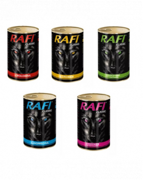 Dolina Noteci Rafi Classic hrana umeda caini adulti Mix arome SET 1240 g x 10 buc.