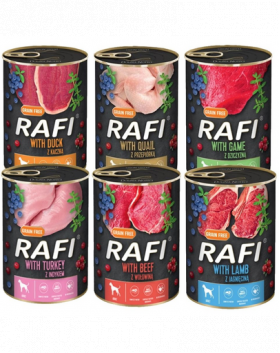 DOLINA NOTECI Rafi Premium Hrana umeda caini, mix sortimente 48x400g