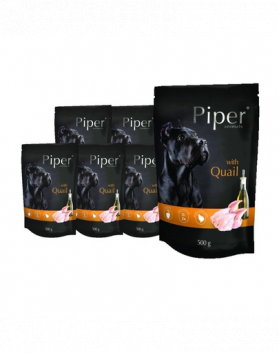 DOLINA NOTECI PIPER Animals Hrana umeda caine, cu prepelita 10x500 g