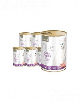 DOLINA NOTECI PIPER Animals Conserve hrana umeda pisici sterilizate, cu iepure 12x400 g