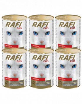 DOLINA NOTECI Rafi Adult Conserve pentru pisici adulte, cu vita 6x415 g