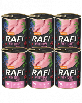 DOLINA NOTECI RAFI Turkey hrana umeda caini, din curcan 6x400 g