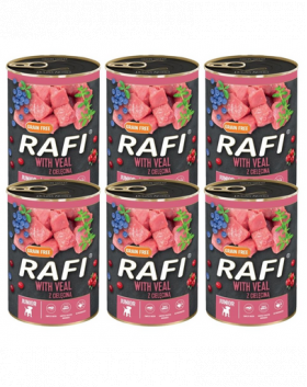 DOLINA NOTECI RAFI Junior Veal hrana catelusi, cu vitel 6x400 g