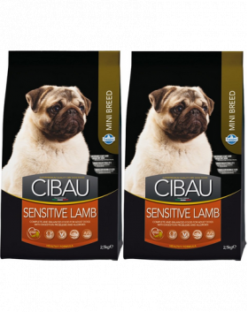 FARMINA Cibau Sensitive Lamb MINI hrana caini rasa mica cu sistem digestiv sensibil, miel 2 x 2,5 kg