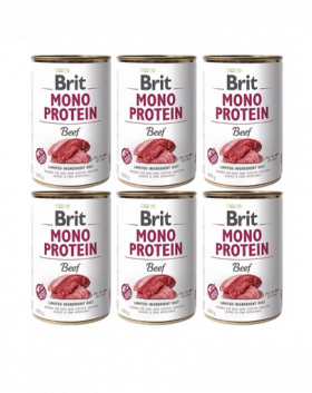 BRIT Mono Protein Beef 6x400 g alimente caini monoproteice din carne de vita