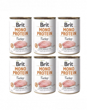 BRIT Mono Protein Turkey 6x400 g hrana monoproteica din curcan