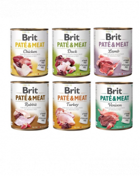 BRIT Pate&amp;Meat Mix arome 6x800 g hrana umeda caine, pate