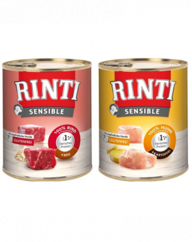 RINTI Sensible vita si orez 6x800 g + pui si cartof 6x800 g hrana caine