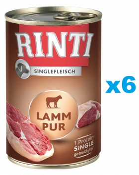 RINTI Singlefleisch Lamb Pure 6x400 g miel, aliment monoproteic caini