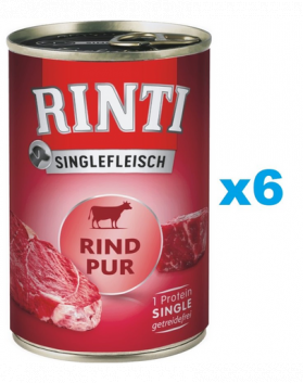 RINTI Singlefleisch Beef Pure 6x400 g vita, hrana monoproteica