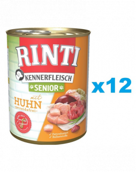 RINTI Kennerfleish Senior Chicken 12x400 g conserva hrana caine senior, cu pui