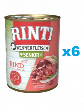 RINTI Kennerfleish Senior Beef 6x800 g senior, cu vita