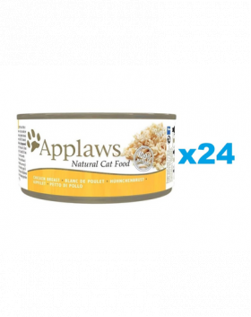 APPLAWS Cat Adult Chicken Breast in Broth 24x70 g hrana pisica, piept de pui in supa