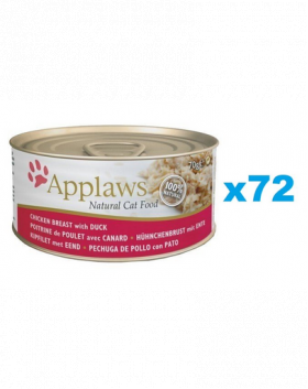 APPLAWS Cat Adult Chicken Breast with Duck in Broth Mancare umeda pentru pisici, cu pui si rata 6x156g