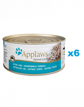 APPLAWS Cat Kitten Tuna in Broth Hrana umeda pisoi, cu ton in sos 6x70 g