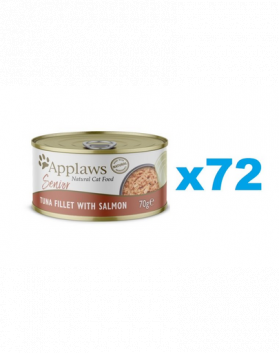 APPLAWS Cat Senior Tuna with Salmon in Jelly mancare umeda pisici senioare, cu ton si somon 72x70g