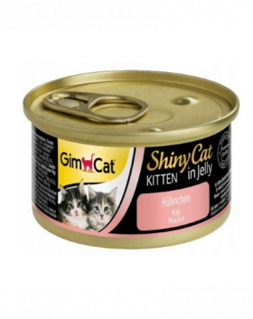 GIMCAT Shiny Cat Kitten Chicken 70 g conserva cu pui in aspic pentru pisoi