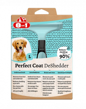 8IN1 Perfect Coat DeShedder Dog L perie pentru caini