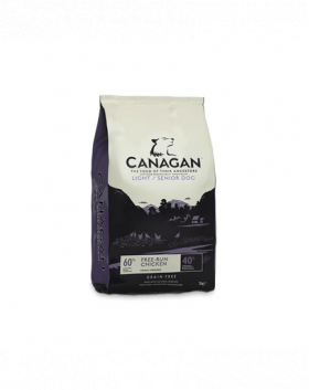 CANAGAN Dog Senior Light Free-Range Chicken 12 kg hrana caini castrati, supraponderali, senior