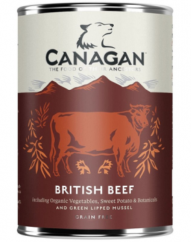 CANAGAN Dog conserva hrana fara cereale 400 g pentru caini, vita britanica