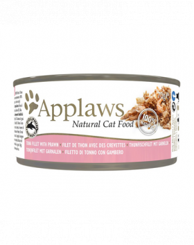 APPLAWS Cat Adult Tuna with Prawn in Broth conserva cu ton si crevete in sos 6x70g pentru pisici