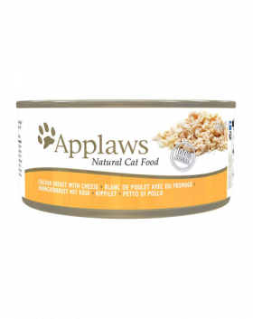 APPLAWS Cat Adult Chicken Breast with Cheese in Broth 6x156 g set conserve pentru pisici, piept pui cu branza