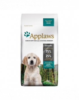 APPLAWS Puppy Small Medium Chicken 6 kg (3x2 kg) Pachet mancare catei, talie mica si medie, cu pui