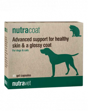 NUTRAVET Nutracoat 45 capsule caini si pisici, suport piele sanatoasa si blana lucioasa