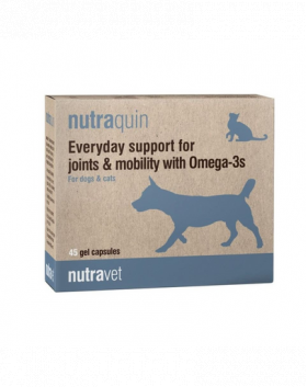 NUTRAVET Nutraquin 45 Omega-3 caini si pisici suport articulatii si mobilitate