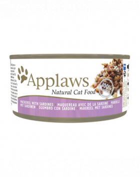 APPLAWS Conserva mancare pisici, cu macrou si sardine 70 g