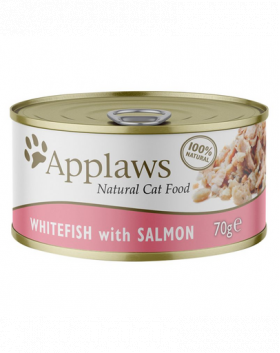 APPLAWS Cat Whitefish &amp; Salmon conserva hrana pisica, cu peste alb si somon 70g