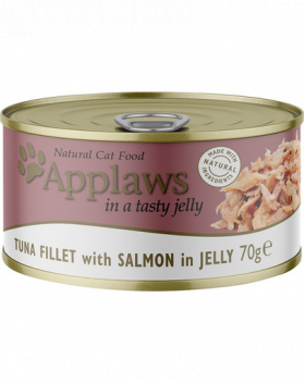 APPLAWS Cat Tuna Fillet &amp; Salmon in Jelly hrana umeda pentru pisica adulta, cu ton si somon 70g