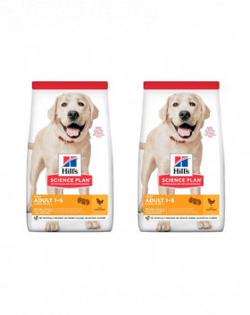 HILL'S Science Plan Canine Adult Light Large breed Chicken hrana caini talie mare 36 kg (2x18 kg) cu pui