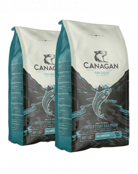 CANAGAN Dog Scottish Salmon 24 kg (2 x 12 kg) hrana cu somon, pentru caini