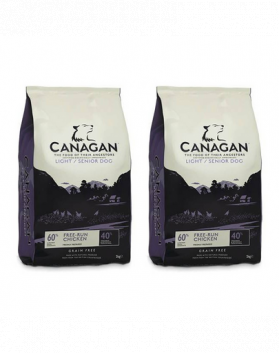 CANAGAN Dog Senior Light Free-Range Chicken 24 kg (2 x 12 kg) hrana caini supraponderali, senior, castrati