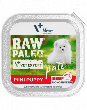 VETEXPERT Pate catelusi talie mica Raw Paleo Pate Puppy Mini 150g cu vita