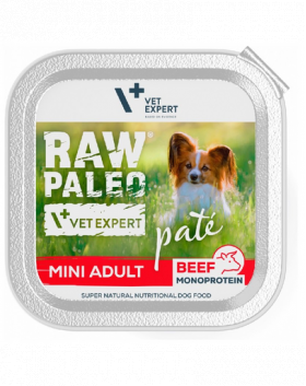 VETEXPERT Hrana umeda Raw Paleo Pate Adult Mini 150g cu vita