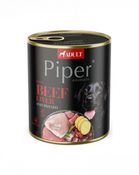 PIPER Hrana umeda cu ficat vita si cartofi pentru caini 800g