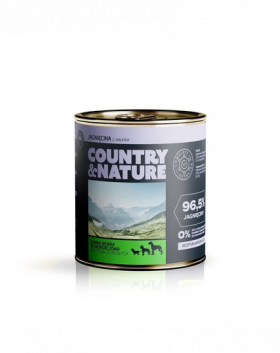 COUNTRY&amp;NATURE hrana caini, fara cereale 800 g cu miel