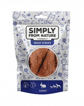 SIMPLY FROM NATURE Meat Strips Fasii iepure pentru caini 3x80 g