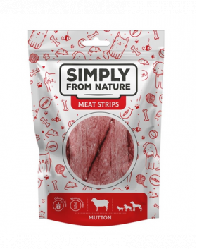 SIMPLY FROM NATURE Meat Strips Fasii de carne pentru caine, cu oaie 80 g