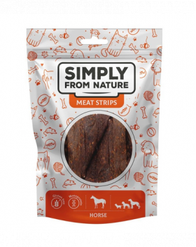 SIMPLY FROM NATURE Meat Strips Recompense Benzi de carne de cal pentru caine 80 g