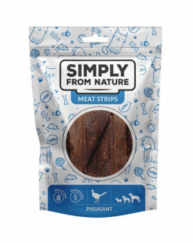 SIMPLY FROM NATURE Meat Strips de fazan pentru caini 3x80 g