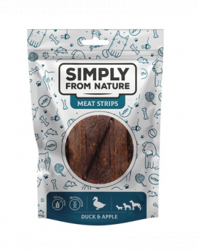 SIMPLY FROM NATURE Meat Strips Snack rata si mar pentru caini 80 g